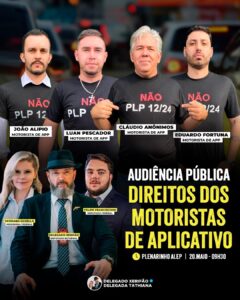 Deputado Tito Barichello propõe Audiência Pública para discutir direitos dos motoristas de aplicativos